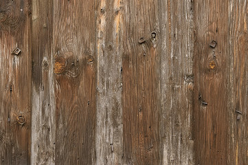 Old brown wooden fence