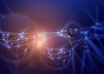 global web blue blur network background