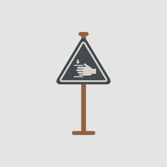 Hand drawn at car barrier road sign, entrance by card sign