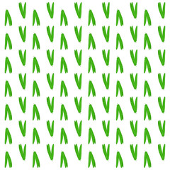 Seamless green pea pattern over white