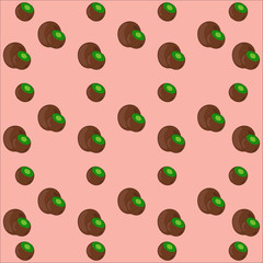 Seamless kiwi pattern over pink