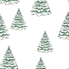 Seamless Christmas hand drawn pattern