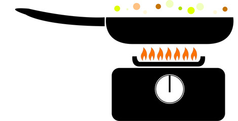 Frying pan vector
