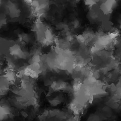 Black and white watercolor texture background. Charming abstract black and white watercolor texture pattern. Expressive messy vector illustration.