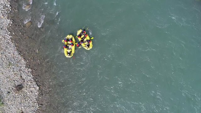 Aerial 4K - Rafting