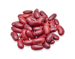 Red beans isolated on white background.