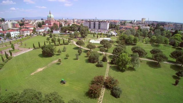 Udine, 4K, Włochy, Italia, Dron, Z powietrza