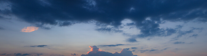 panoramic sky with beautiful in evening time beautiful background