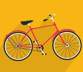 Retro bicycle flat design bike symbol vector illustration