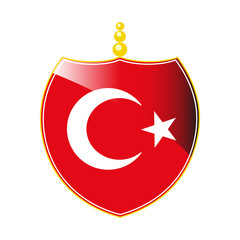 Turkey flag icon design vector design