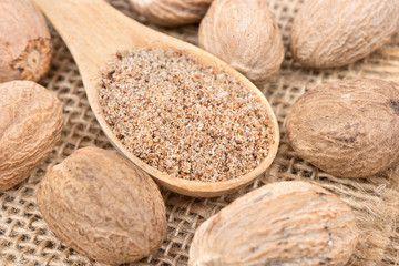 Nutmeg in spoon
