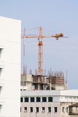 work construction and scaffold in site workplace building