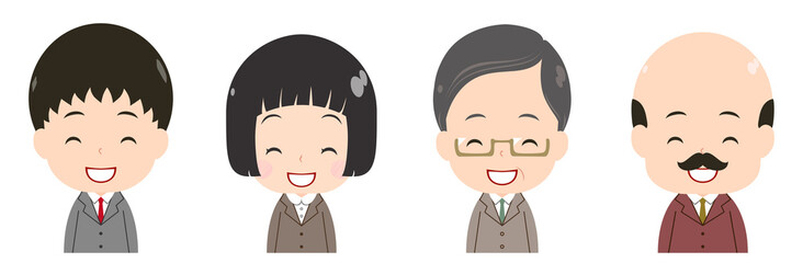 ビジネスマンセット　笑顔