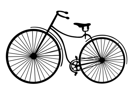 Rover safety bike silhouette isolated on white background vector illustration