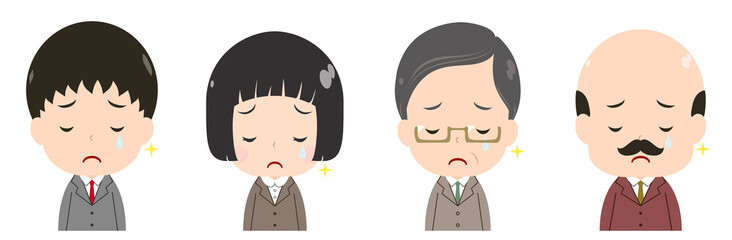 ビジネスマンセット　悲しみの涙