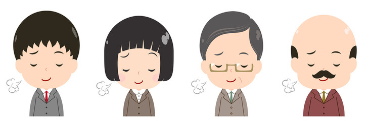 ビジネスマンセット　鼻で笑う