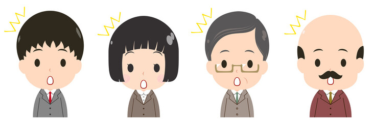 ビジネスマンセット　気付く