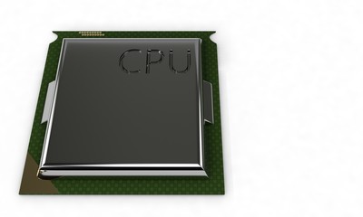 Cpu of backgorund, 3d render
