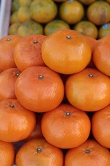 Orange fruit in the market.