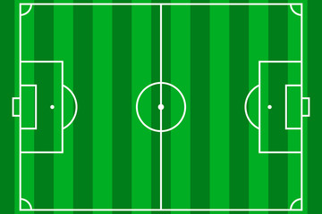 Soccer field or football field. Vector illustration