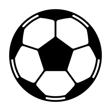 Soccer ball black and white vector icon