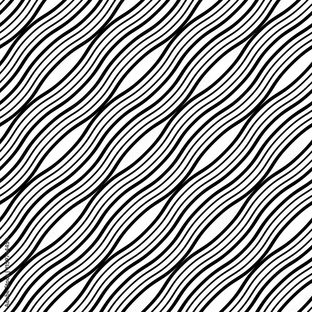 Poster wavy lines seamless background. modern geometric background. vector seamless texture. repeating patt