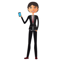 Asian business man talking the phone vector isolated