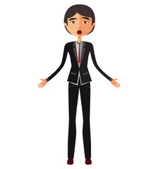 Asian Shocked young businessman. Surprised man. Extremely excited boy. Astonished mid aged man. Emotional man character.