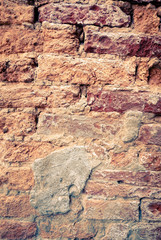 Old red brick wall textures and backgrounds