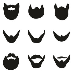 Beard Icons Freehand Fill