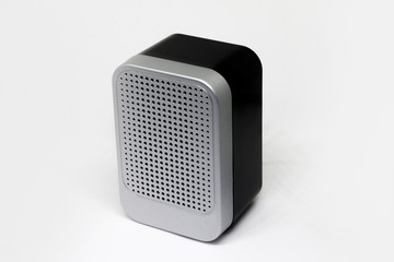 Speaker  gray and black color on White background.