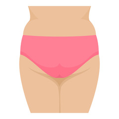 Vector big fat ass in pink panties, fatty butt