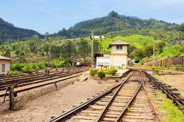 Fototapeta na wymiar Nuwara Eliya railway station