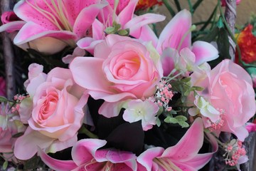 Beautiful artificial flowers