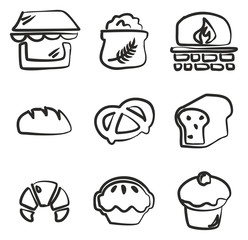 Bakery Icons Freehand