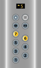 Elevator Button show floor open and close