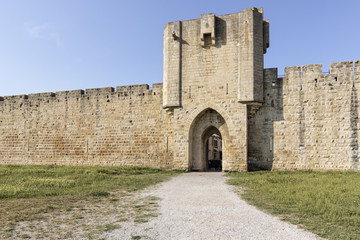 Die historische Festung in Aigues-Mortes, Südfrankreich