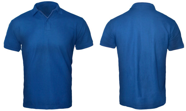 Light Blue Polo Shirt Design Template For Men Stock Illustration