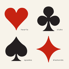 Set of playing card suits : Vector Illustration - 159752861