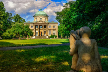 Królikarnia, Warsaw, Poland. The palace as seen from the park on a summer day. - 159755007