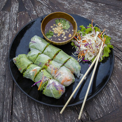 Fresh Spring Roll, Vietnamese Food.