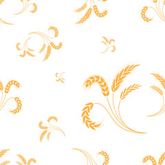 Wheat seamless pattern. Vector illustration.