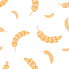 Wheat seamless pattern. Vector illustration.