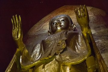 Buddha figure, Ananda Temple, Bagan, Myanmar