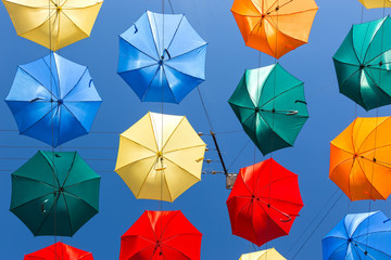  Multicolored umbrellas