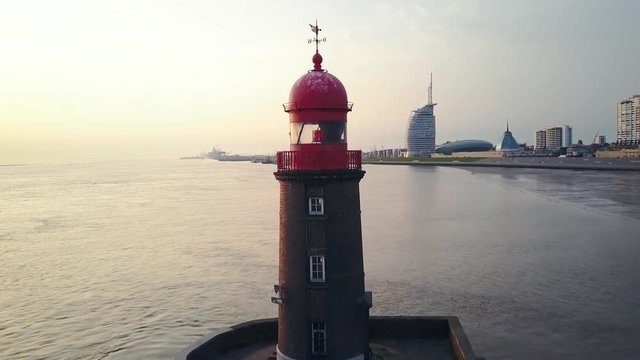 Flying next to a lighthouse very close
