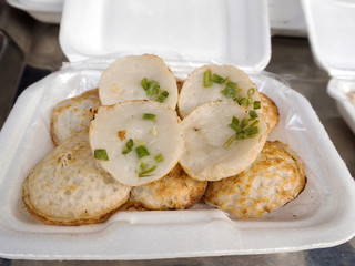 Kanom Krok ,Kind of Thai sweetmeat , made from glutinous rice flour and sugar and coconut milk