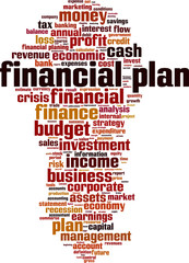 Financial plan word cloud