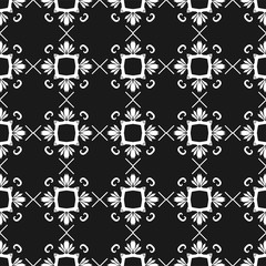 Geometric abstract background. Seamless black and white pattern. Vector illustration for wallpaper, fabric, oilcloth, textile, wrapping paper and other design