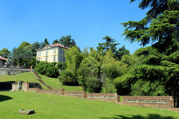 Italian countryside residence (villa) surrounded by a park